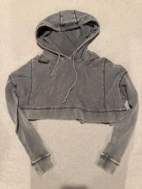 Hooded Thermal crop long sleeve